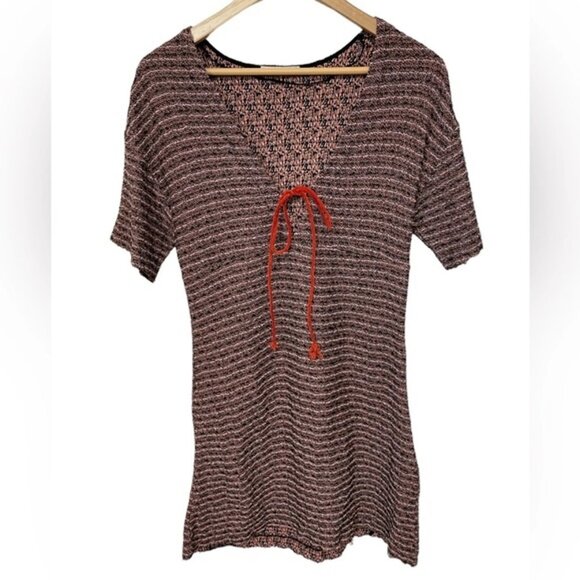 Zara Trafaluc Womens Small Beach Sweater Dress Knit Coverup Boho Coastal Tunic - Picture 1 of 4